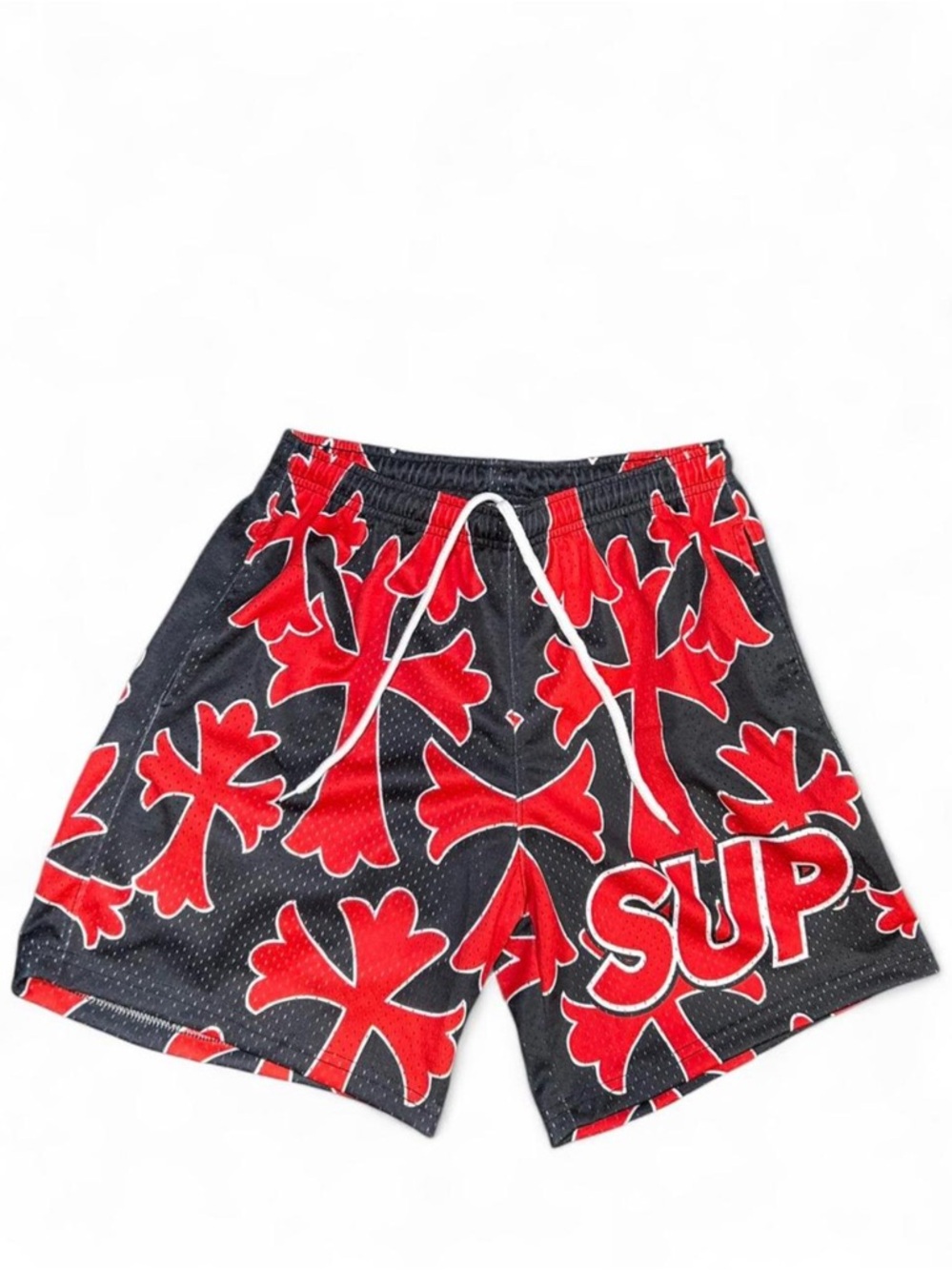 SUP Red Cross Drawstring Stylish Shorts - Brand New
